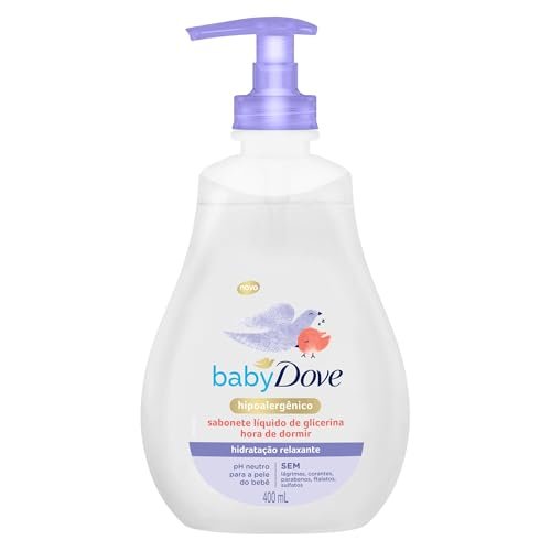 Baby Dove Sabonete Líquido De Glicerina Hidratação Relaxante Hora De Dormir Frasco 400 Ml