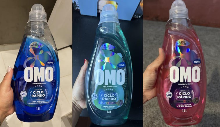 Lava-Roupas Líquido Omo Ciclo Rápido Ação 1,4L