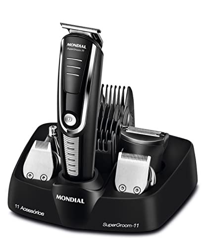MONDIAL Aparador de Pelos Super Groom 11, Preto/Prata, Bivolt - BG-05