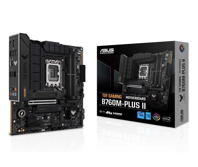 Placa-Mãe ASUS TUF GAMING B760M-PLUS II, Intel LGA 1700, mATX, DDR5