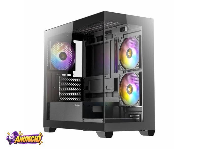 Gabinete Gamer ANTEC CX300M RGB Basic Lateral de Vidro TEMP 4MM MICRO-ATX/ITX com 3 FANS RGB 12