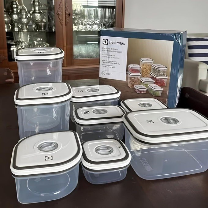 Kit 8 Potes Herméticos Electrolux + Frete Grátis