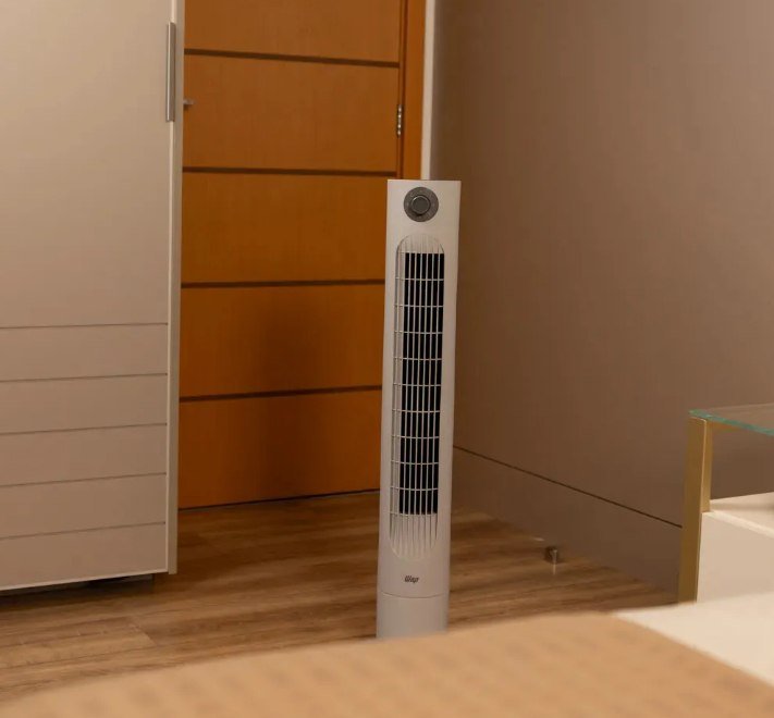 Ventilador Vertical WAP AIR BREEZE 3 Velocidades, Oscilação De 60° E Motor Silencioso 60W 127V + Frete Grátis
