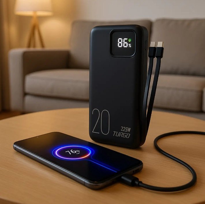 Power Bank Casenn 20000mAh Turbo USB-C para iPhone e Samsung