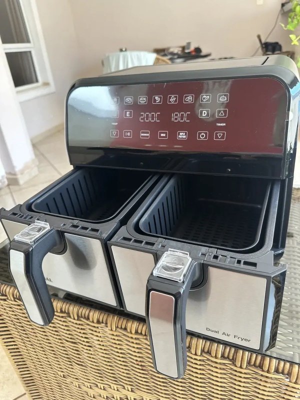 Fritadeira Air Fryer Dual Duplo Cesto 8L Mondial 2200W + Frete Grátis