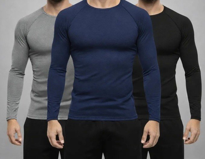 Kit 3 Camisa Proteção Uv Masculina Segunda Pele Sol