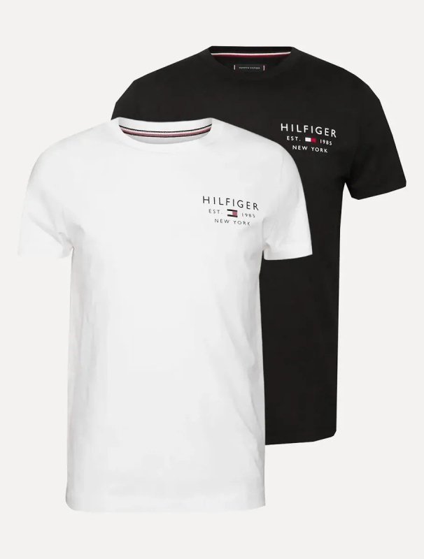 Kit Camisetas Tommy Hilfiger Brand Love Small Preta/branca
