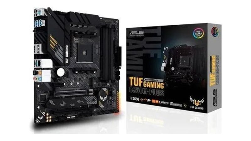 Placa Mãe Asus Tuf Gaming B550m Plus B550 Amd Am4 Matx Ddr4 Preto