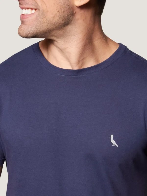 Camiseta Regular Essence Reserva Masculina Marinho T-shirt Lisa