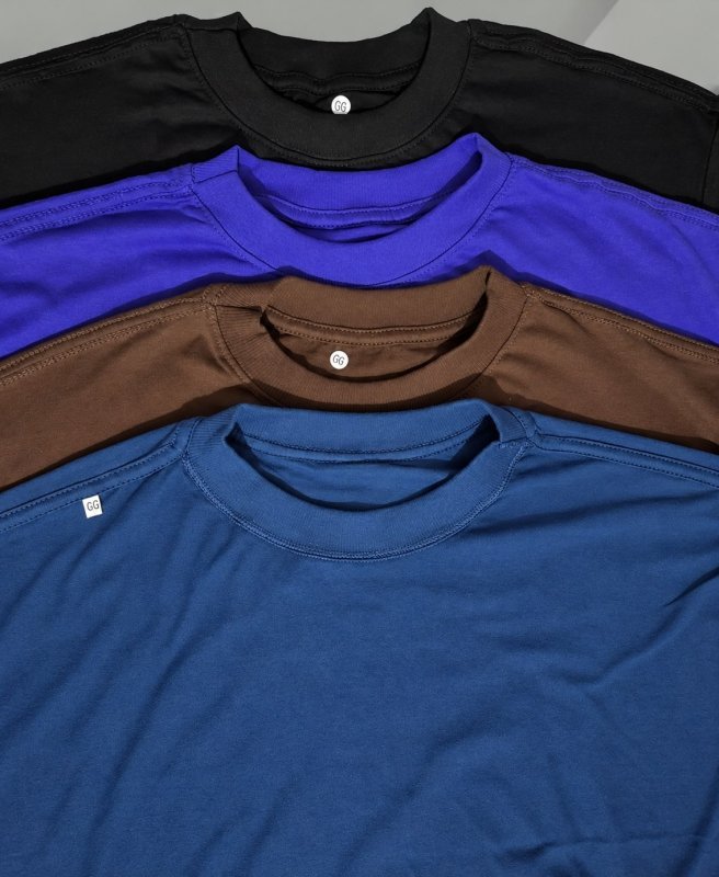 KIT OVERSIZED - Kit 4 Camiseta Oversized Streetwear Básica Gola Alta Algodão