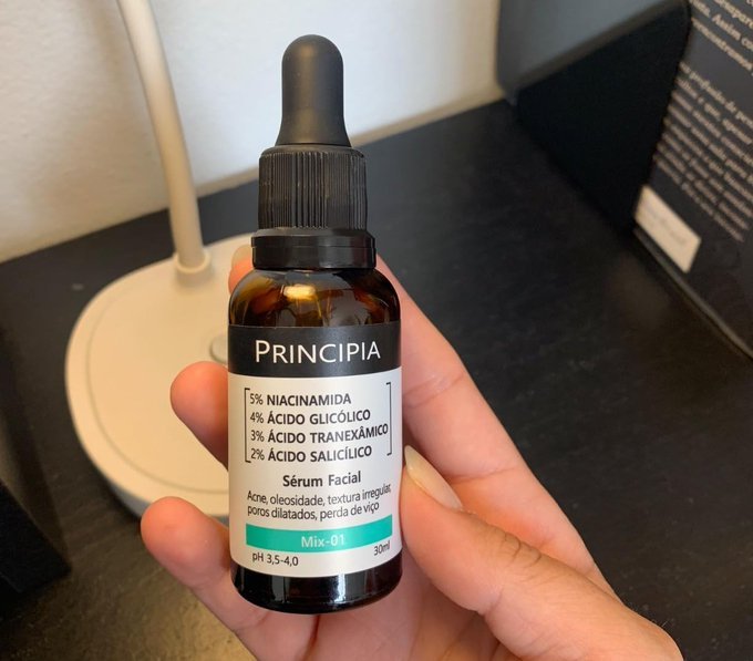 Sérum Principia 5% Niacinamida + 4% Glicólico + 3% Tranexâmico + 2% Salicílico Mix-01 Anti-acne 30ml