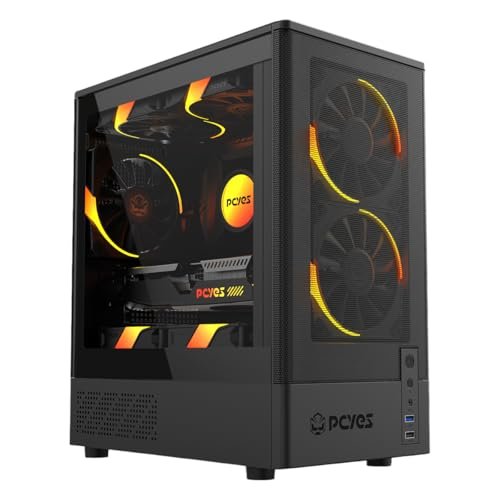 GABINETE GAMER PCYES KAURI BLACK VULCAN - GKRIBV