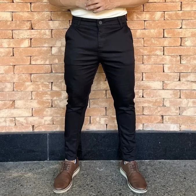 Calça Social Slim Fit Sport Fino Acetinada