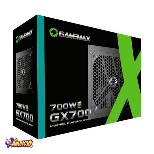 Fonte Gamemax GX700, 700W, 80 Plus Gold, PFC Ativo, Preto