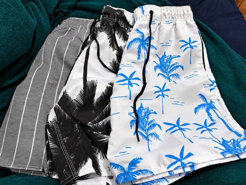 Kit 3 Short Masculino Tactel Estampado Bolso