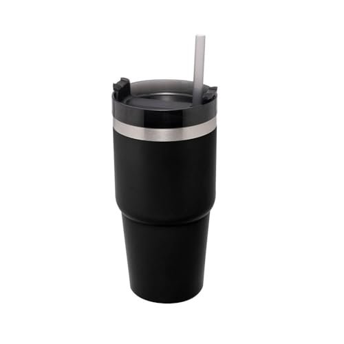 WOLFF - Copo Térmico Parede Dupla SlimTerm com Base Ergonômica e Canudo Preto 590ml