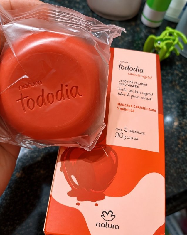 Sabonete Em Barra Natura Tododia Maçã Caramelada 5un 90g