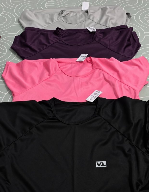 Kit 4 Blusas Feminina Fitness Dry Fit