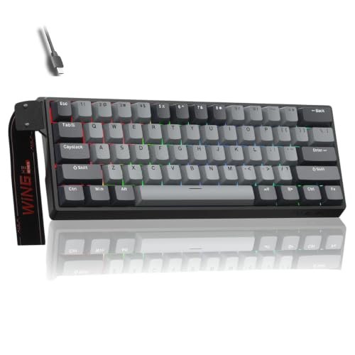Teclado Magnético Gamer Win60 Pro Com Fio Preto Rgb Hot Swappable