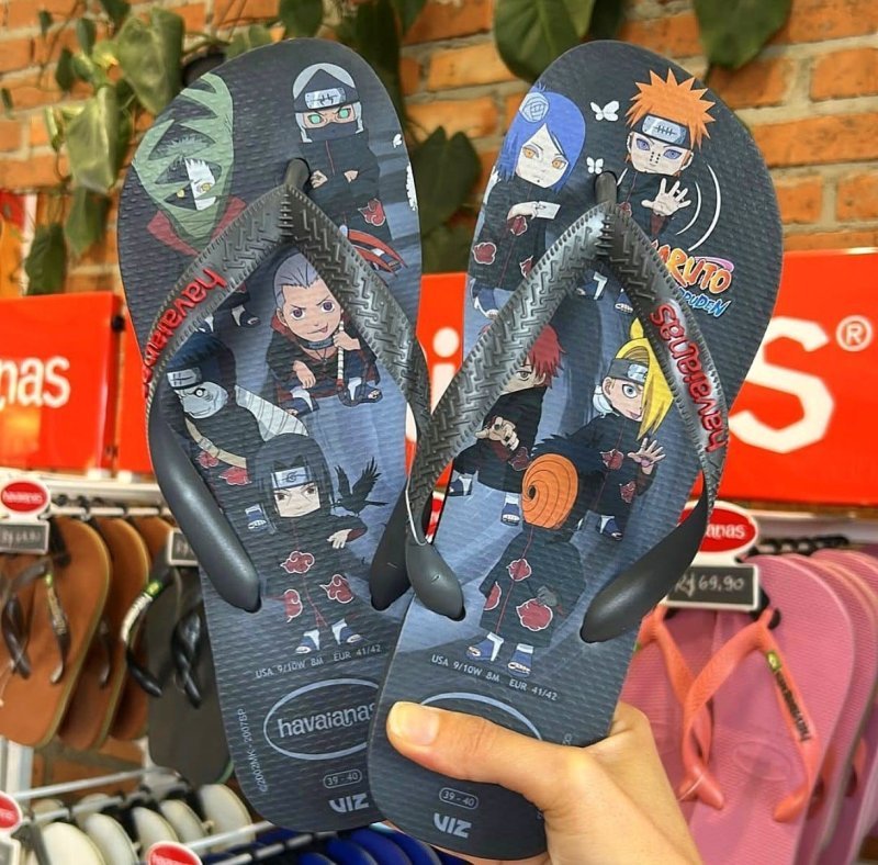 Chinelo Havaianas Naruto Shippuden Original Top Akatsuki + Frete Grátis