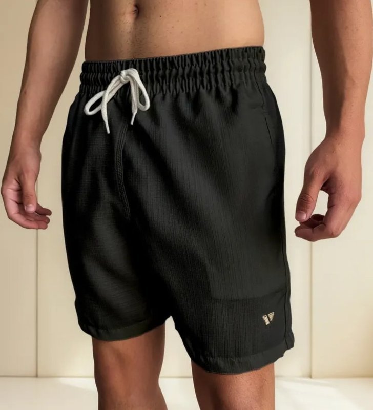 Short De Linho Masculino Bermuda Leve Praia Verão Voker
