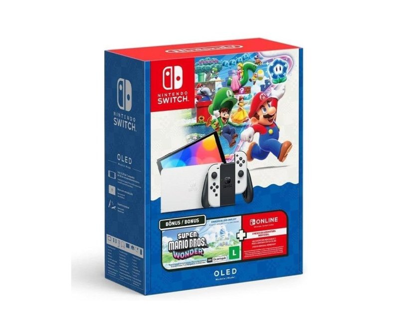 Bundle Nintendo Switch OLED + Super Mario Bros. Wonder + 3MO NOS