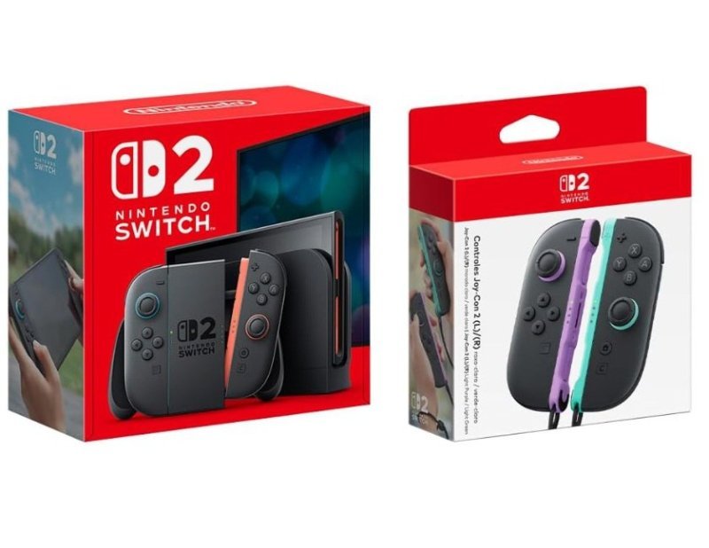 Bundle Console Nintendo Switch 2 + Joy-Con 2 Roxo e Verde