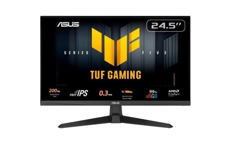 Monitor Gamer ASUS TUF 25", Full HD, 200Hz, 0.3ms, IPS, FreeSync Premium, Som Integrado, Preto - VG259Q5A