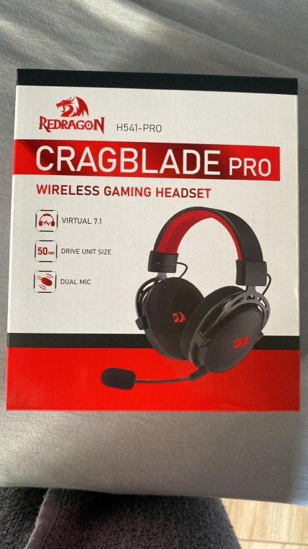 Headset Gamer Redragon Cragblade Pro Preto Sem Fio