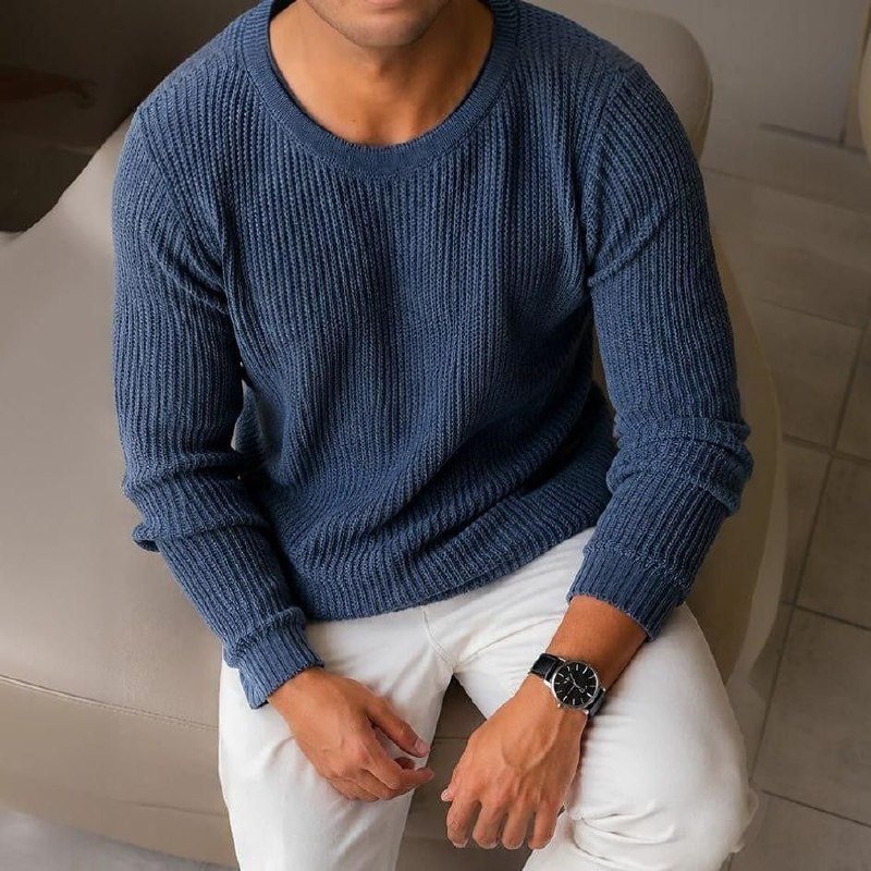 Suéter Masculino Lã Tricot Blusa De Frio Social Manga Longa (P ao GG)