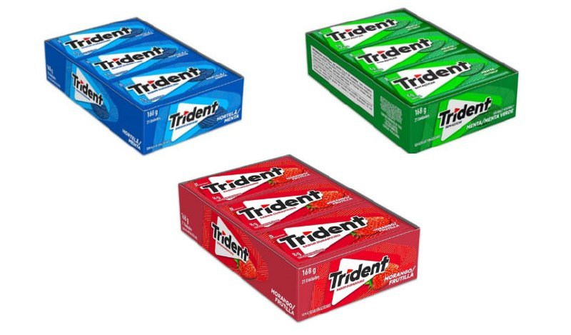 Cx Chiclete Trident Sem Açúcar 21 un. 8g