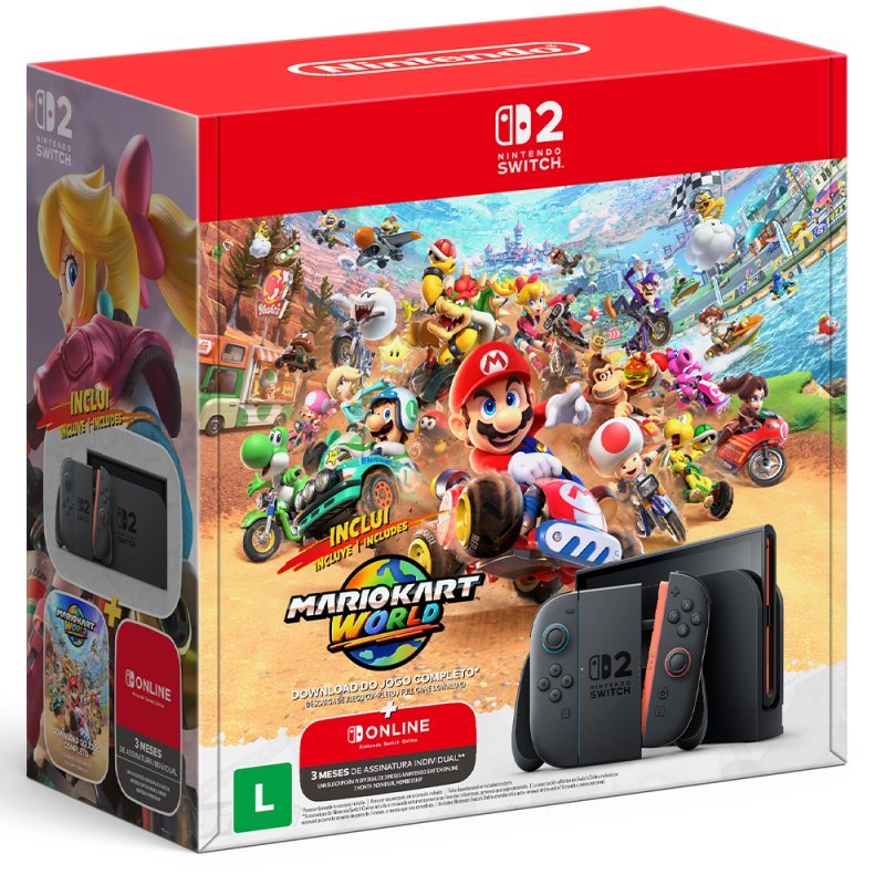 Bundle Nintendo Switch 2 + Mario Kart World + 3 Meses de NSO