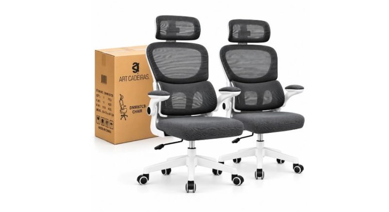 Kit com 2 Cadeira Escritório Ergonômica Python Fly B07