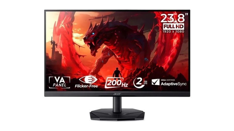 Monitor Gamer Acer Nitro 23.8 200Hz 2ms FHD HDMI VA Kg241y-X3Bip Preto