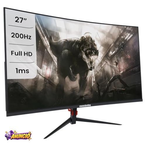 Monitor Gamer Concórdia CZ270F 27" Curvo 200Hz Full HD 1ms HDMI DP sRGB 100% FreeSync Premium