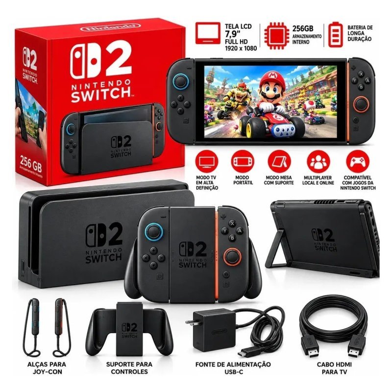 Console Nintendo Switch 2 - Nacional + Frete Grátis