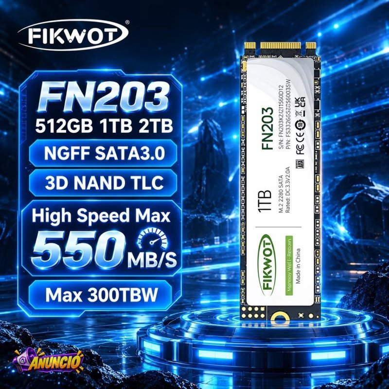 Ssd M2 Sata Fikwot Fn203 M.2 Sata Iii 256GB