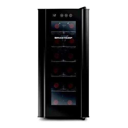 Adega De Vinhos Brastemp Para 12 Garrafas Com Painel Touch Bzc12be Preto
