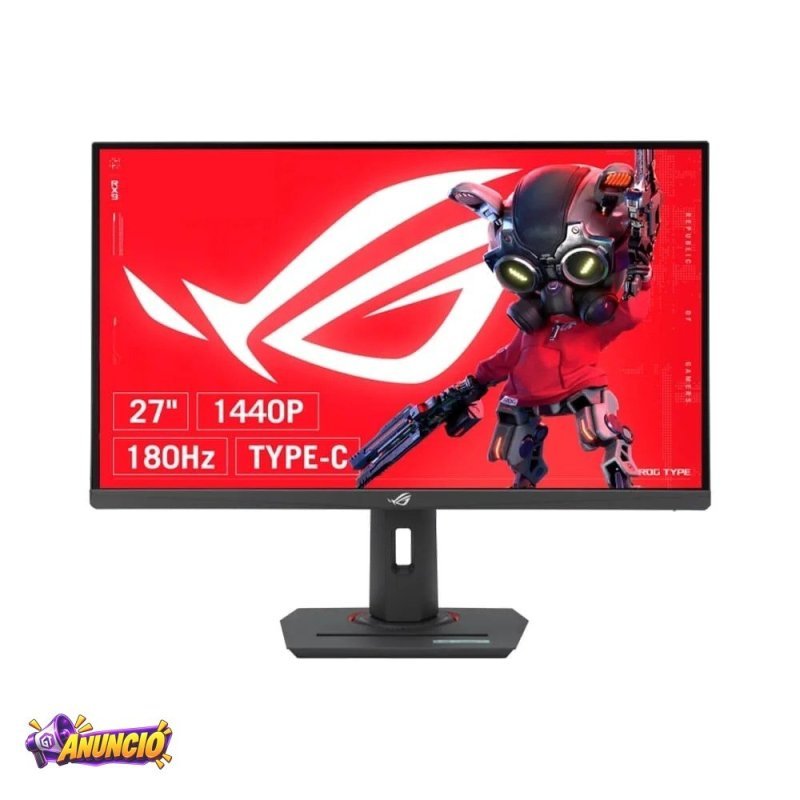 Monitor Gamer Asus Rog Strix 27 Qhd 180Hz 1Ms Fast Ips Vrr G Sync Freesync Hdr 400 Usb C Altura Ajustavel Xg27Acs