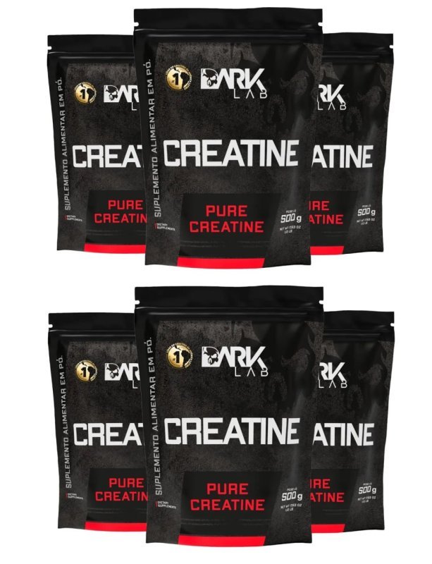 2 Kits: 3x Creatina Monohidratada Pura 500g Dark Lab