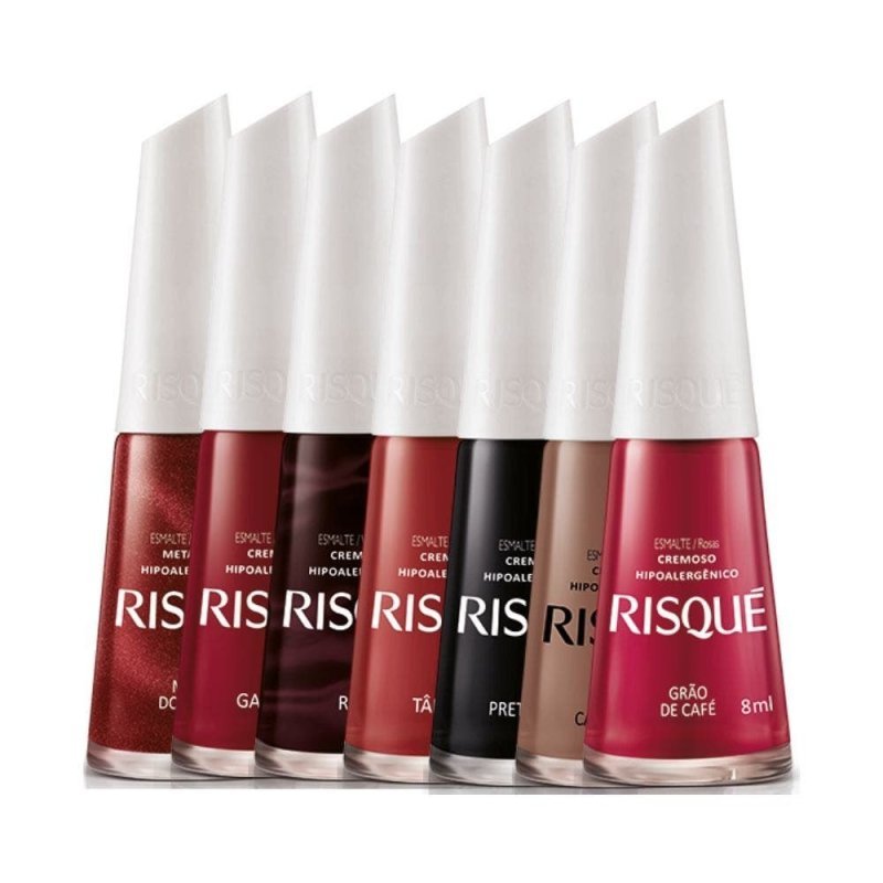 Kit Esmalte Risqué com 7 Cores Clássicas