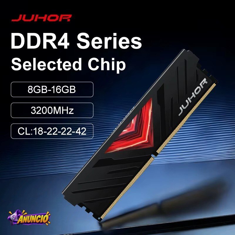 Memória Ram JUHOR Black DDR4 8GB 3200MHz