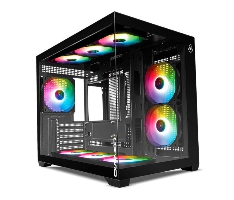 Gabinete Gamer Mancer CV450, Mini-Tower, Lateral de Vidro, Com 9 Fans