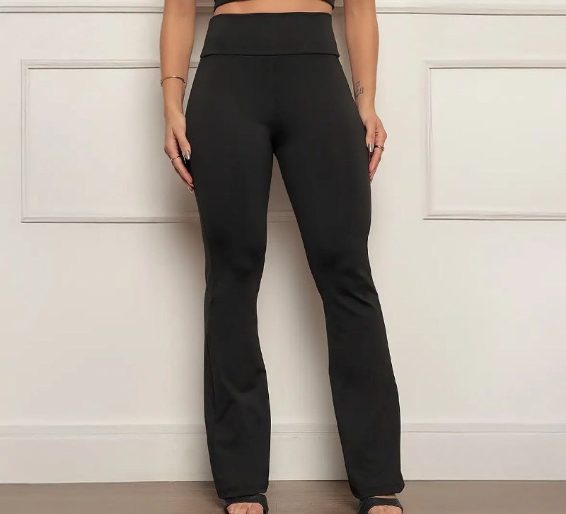 Calça Legging Leg Flare Zero Transparência