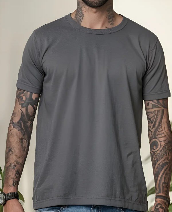 Camiseta Masculina Lisa Básica 100% Algodão Leve