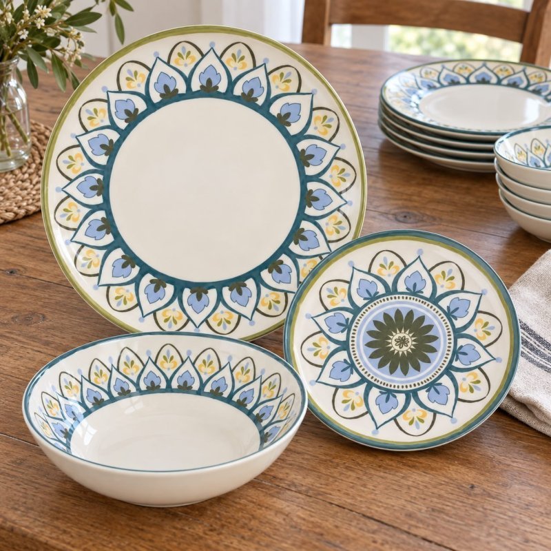 Aparelho De Jantar 18 Peças Flat Nisa Oxford + Frete Grátis