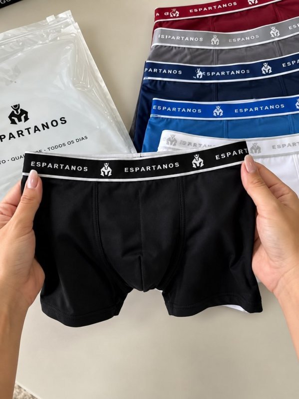 Kit Com 5 Cuecas Boxer Espartanos Microfibra Original
