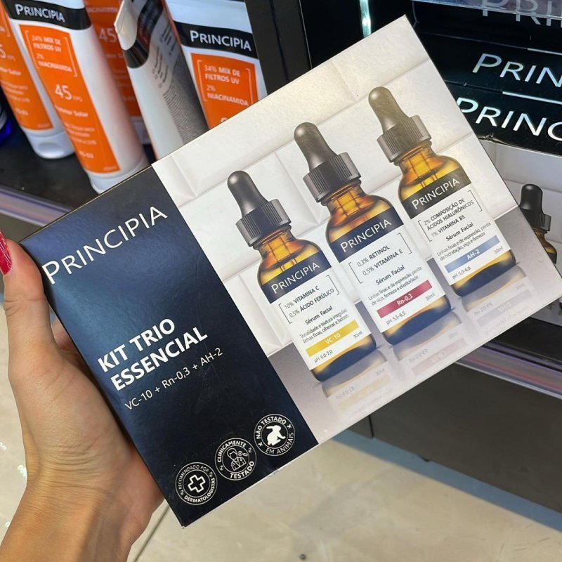 Principia Kit C/3 Séruns Vitamina C + Retinol + Hialurônicos