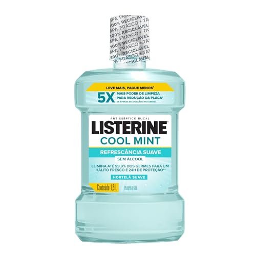 Enxaguante Bucal Listerine Cool Mint, Sem Álcool, 1,5L