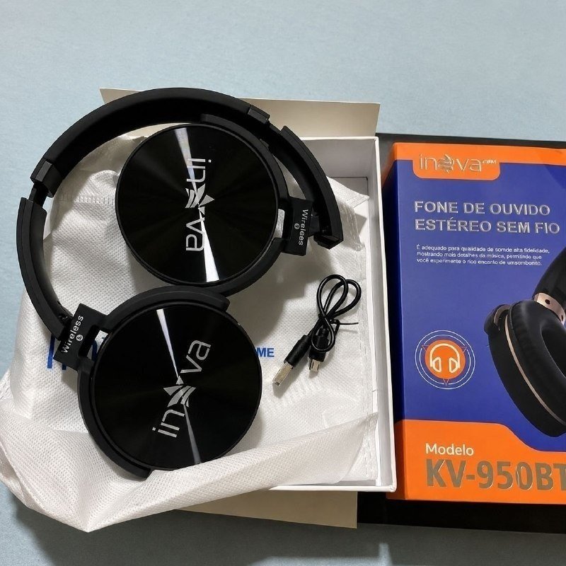 Fone Ouvido Bluetooth Regulável Com Microfone E Redução Ruído
